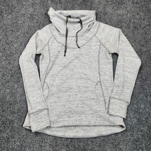 Kuhl Lea Pullover Womens Small Gray Cowl Neck Sweater Knit Pocket Outdoor Hiking